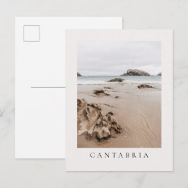 Arnia-strand in Spanje, neutrale esthetische stran Briefkaart