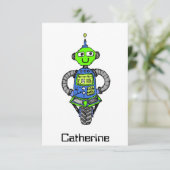 Arnie robot, blauw en groen kaart (Staand voorkant)