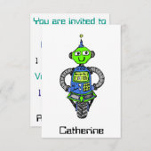 Arnie robot, blauw en groen kaart (Voorkant / Achterkant)