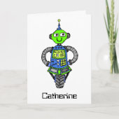 Arnie robot, blauw en groen kaart (Voorkant)