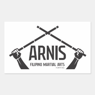 Arnis astig rechthoekige sticker
