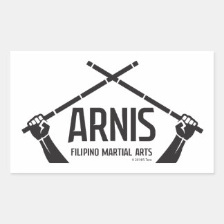 Arnis astig rechthoekige sticker