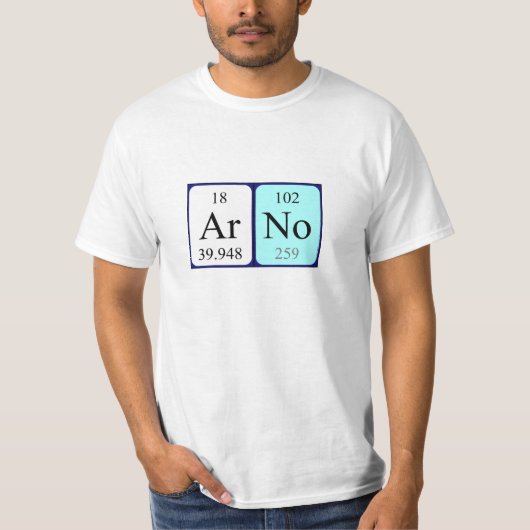Arno periodiek table name shirt (Voorkant)