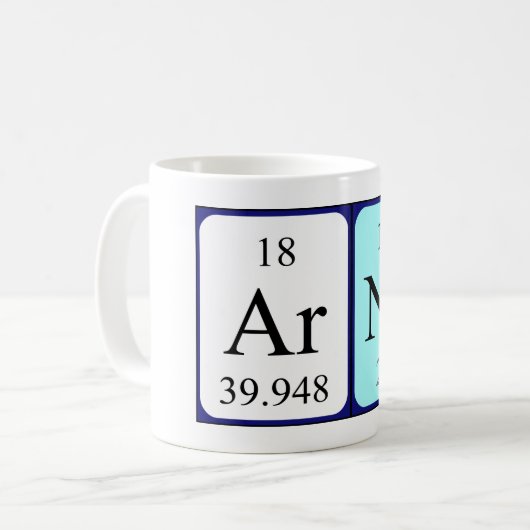 Arno periodieke lijstnaam mok (Voorkant links)