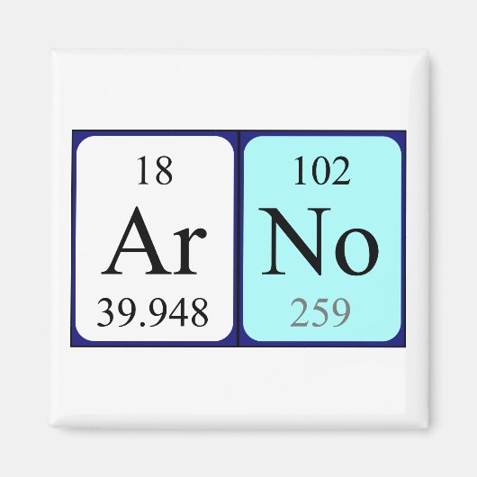 Arno periodieke tabel naam magneet (Voorkant)