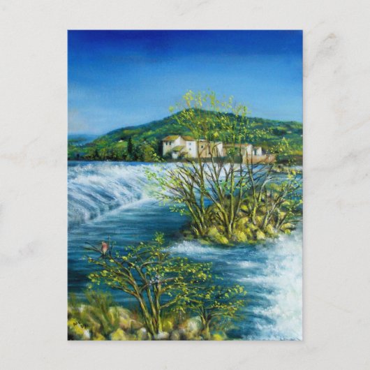 ARNO RIVER AT ROVEZZANO Florence Italië Briefkaart (Voorkant)