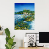 ARNO RIVER AT ROVEZZANO Florence Italië Poster (Thuiskantoor)