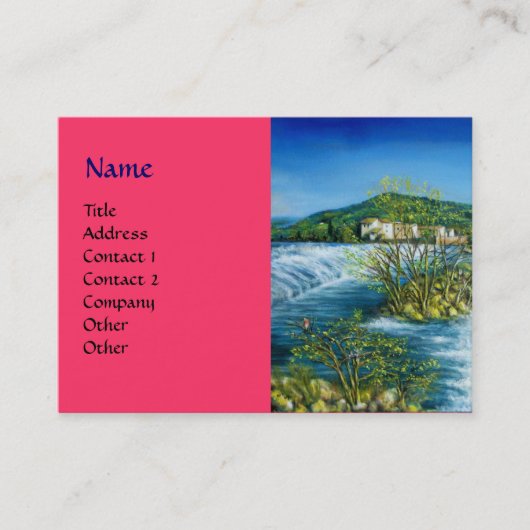 ARNO RIVER AT ROVEZZANO Florence Italië Visitekaartje (Voorkant)