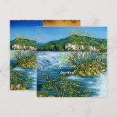 ARNO RIVER IN FLORENCE TUSCANY Parchment Invite Kaart (Voorkant / Achterkant)