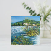 ARNO RIVER IN FLORENCE TUSCANY Parchment Invite Kaart (Staand voorkant)
