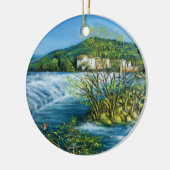 ARNO RIVER IN ROVEZZANO Florence Tuscany Landscape Keramisch Ornament (Links)