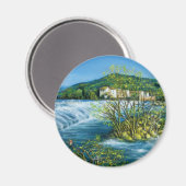 ARNO RIVER IN ROVEZZANO Florence Tuscany Landscape Magneet (Voorkant / Achterkant)