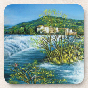 ARNO RIVER IN ROVEZZANO Florence Tuscany Landscape Onderzetter