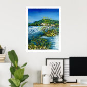 ARNO RIVER IN ROVEZZANO Florence Tuscany Landscape Poster (Thuiskantoor)
