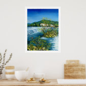 ARNO RIVER IN ROVEZZANO Florence Tuscany Landscape Poster (Keuken)