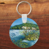 ARNO RIVER IN ROVEZZANO Florence Tuscany Landscape Sleutelhanger (Voorkant)