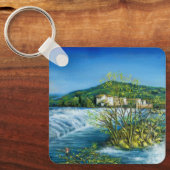 ARNO RIVER IN ROVEZZANO Florence Tuscany Landscape Sleutelhanger (Voorkant)