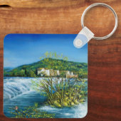 ARNO RIVER IN ROVEZZANO Florence Tuscany Landscape Sleutelhanger (Achterkant)