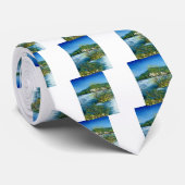 ARNO RIVER IN ROVEZZANO Florence Tuscany Landscape Stropdas (Opgerold)