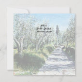 ARNO RIVIER ,FLORENCE TUSCANJE LANDSCHAP Uitnodigi Kaart (Achterkant)