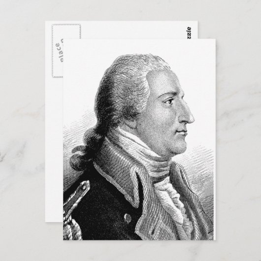 Arnold ~ Benedict/Revolutionair Officer verrader Briefkaart (Voorkant / Achterkant)