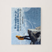 Arnold Bennett Inspirerend quote "Top uitzicht" Legpuzzel (Verticaal)