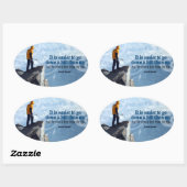 Arnold Bennett Inspirerend quote "Top uitzicht" Ovale Sticker (Vel)