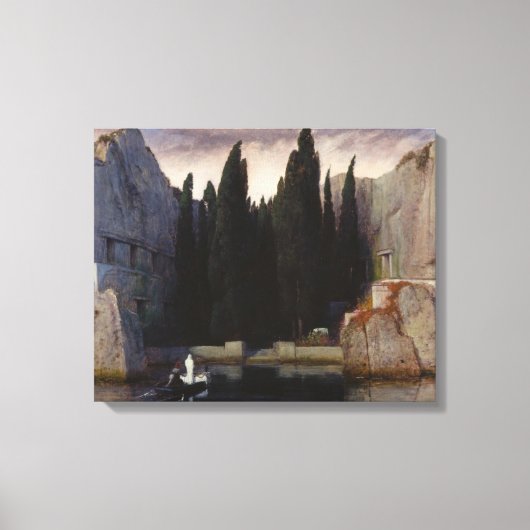 Arnold Böcklin - Het eiland der doden Canvas Afdruk (Voorkant)