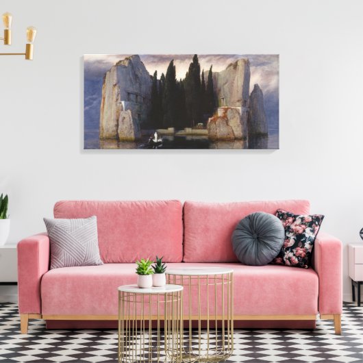 Arnold Böcklin - Het eiland der doden Canvas Afdruk (Insitu (Woonkamer))