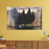 Arnold Bocklin - Het eiland van de doden (1883) Canvas Afdruk (Insitu (Woonkamer))