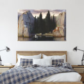 Arnold Bocklin - Het eiland van de doden (1883) Canvas Afdruk (Insitu (Slaapkamer))