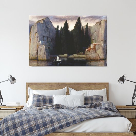 Arnold Bocklin - Het eiland van de doden (1883) Canvas Afdruk (Insitu (Slaapkamer))