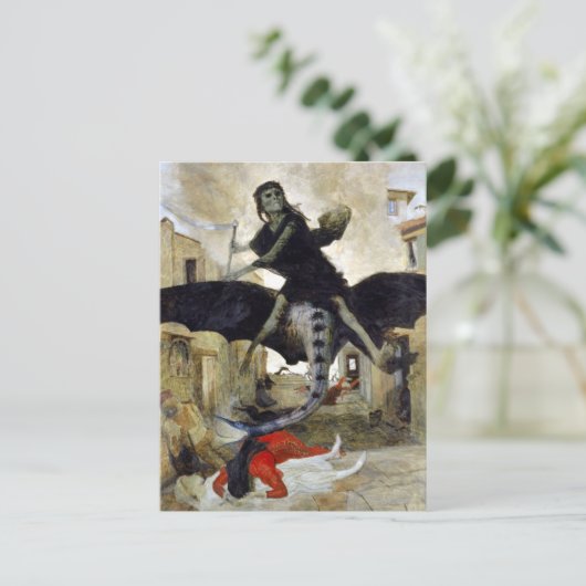 Arnold Böcklin The Plague Poster Briefkaart (Staand voorkant)