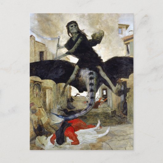 Arnold Böcklin The Plague Poster Briefkaart (Voorkant)