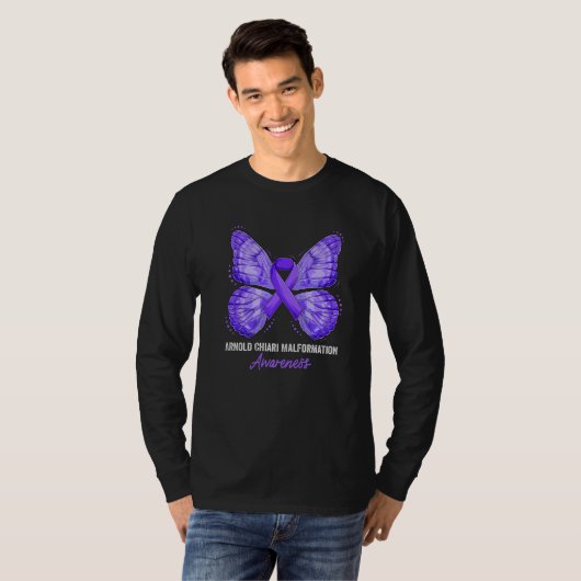 Arnold Chiari Malformation Awareness Month Purple  T-shirt (Voorkant volledig)
