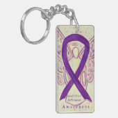 Arnold-Chiari Malformation Awareness Ribbon Chain Sleutelhanger (Voorkant Links)