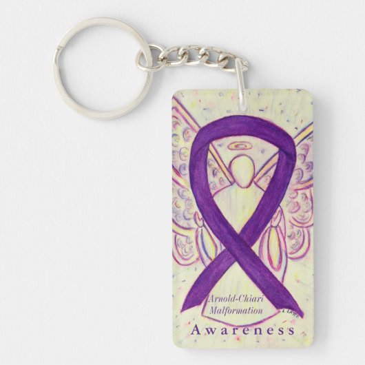 Arnold-Chiari Malformation Awareness Ribbon Chain Sleutelhanger (Voorkant)