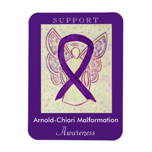 Arnold-Chiari Malformation Awareness Ribbon Magnet Magneet (Verticaal)