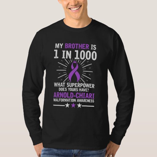 Arnold Chiari Malformation Warrior Health Awarenes T-shirt (Voorkant)