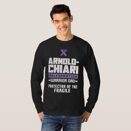 Arnold Chiari Malformation Warrior Protector Aware T-shirt (Voorkant volledig)
