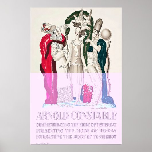 Arnold Constable Fashion Art Nouveau Jean-Dupas Poster (Voorkant)