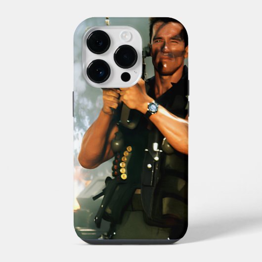 Arnold met Arm Bazooka iPhone Hoesje (Achterkant)