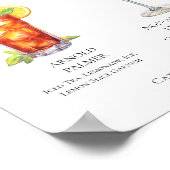 Arnold Palmer Lemon Drop Tropische Trouwfeest Mock Poster (Hoek)