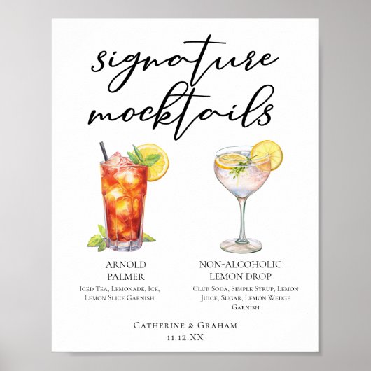 Arnold Palmer Lemon Drop Tropische Trouwfeest Mock Poster (Voorkant)