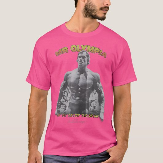 Arnold Schwarzenegger 7 keer Mr Olympia T-shirt (Voorkant)