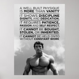 Arnold Schwarzenegger Motivatie Spreuk Poster