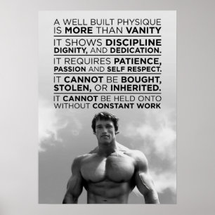 Arnold Schwarzenegger Motivatie Spreuk Poster