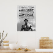 Arnold Schwarzenegger Motivatie Spreuk Poster (Keuken)