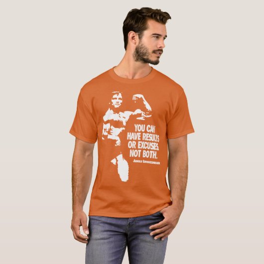 Arnold Schwarzenegger Motivational T-shirt (Voorkant volledig)