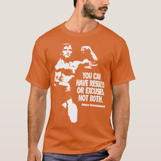 Arnold Schwarzenegger Motiverend T-shirt (Voorkant)